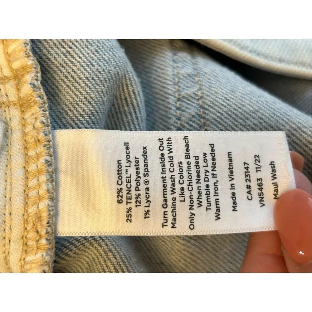 Talbots Wide-leg Crop Jean 4 Petite Fringe Detail  Maui Wash - Picture 8 of 10